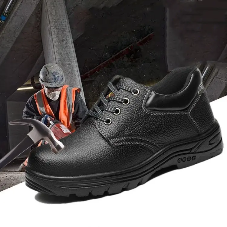 Size:35-47 รองเท้าเหล็กรองเท้าเซฟตี้รองเท้าทำงานผู้ชายป้องกันการชนและป้องกันการเจาะรองเท้าหนังผู้ชายรองเท้าผู้ชาย