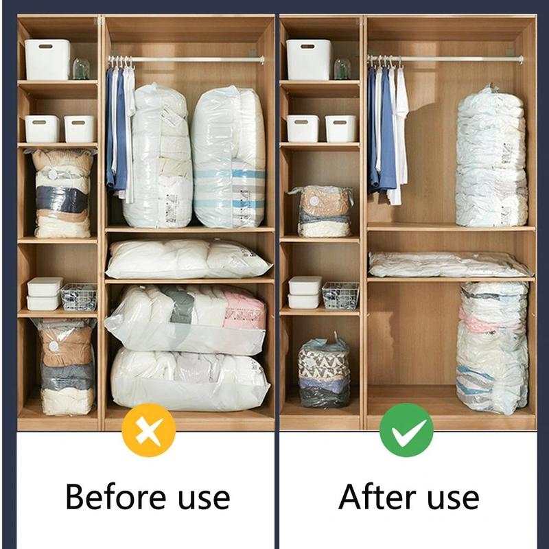 Product Introduction of Compressing Storage Bag, 1 Count Vacuum Storage Bag for Clothes, Vacuum Seal Bag for Bedding 3