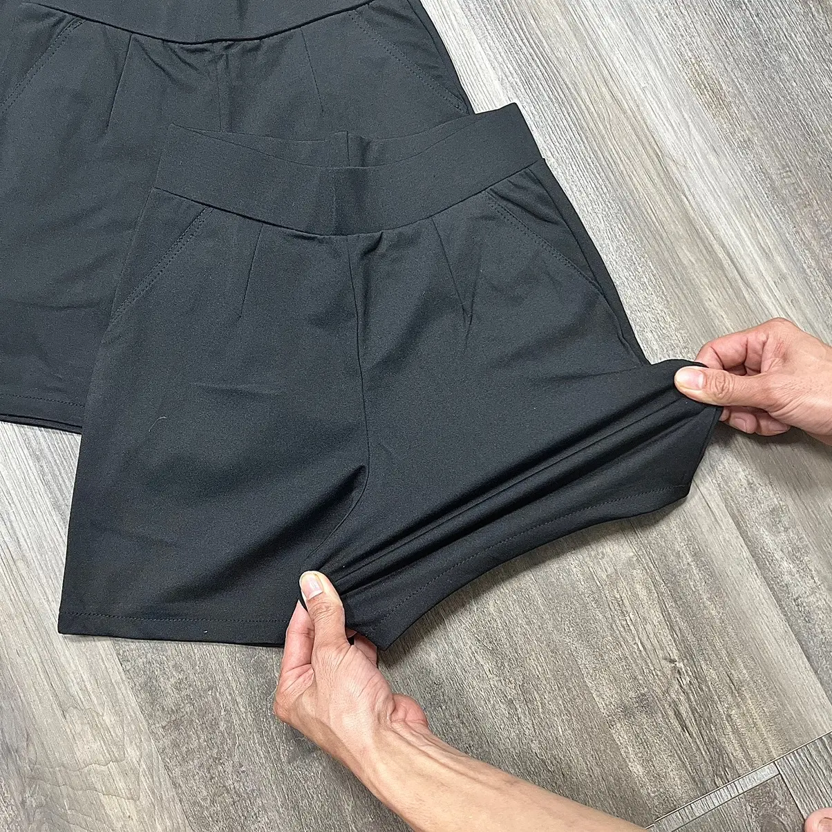 (40-80KG) Quần đùi shore bigsize cạp cao có 2 túi trước chất umi hàn co giãn 4 chiều mặc ở nhà đi chơi thoả mái Pants Nữ