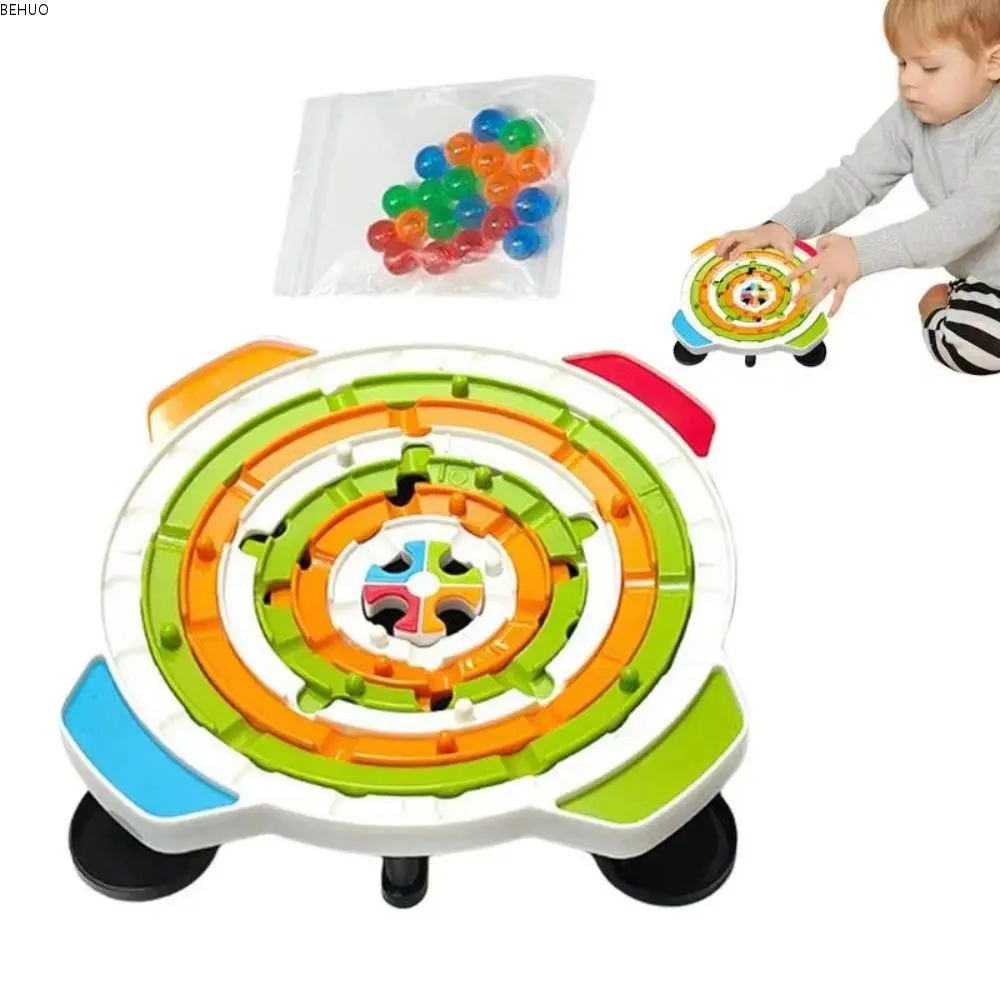 BEHUO Puzzle Maze Activity Board Plastics Round Ball Games Montessori Early Education Maze Board Game Rich Path Multipurpose Puzzle Maze Board Toys Children’s Toy