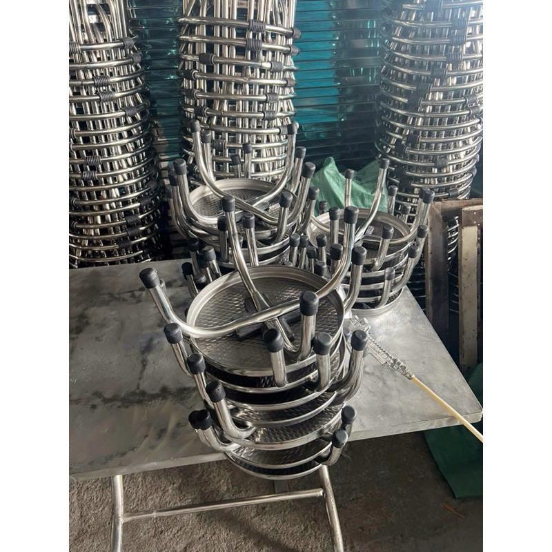 Ghế thấp inox, ghế nhặt rau đa năng dày dặn chắc chắn 3