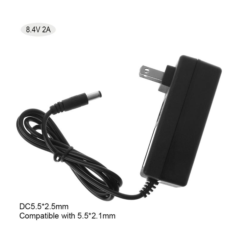 8.4V for DC 2A Charger Intelligent Lithium Li-on Power Adapter EU/US Plug Transformer Full Stop Automatically 4