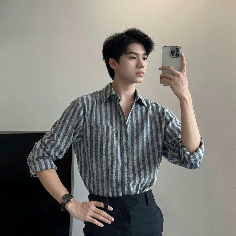 Áo sơ mi dài tay chất vải oxford cao cấp form cân người SIXHUMAN HM055 Menswear