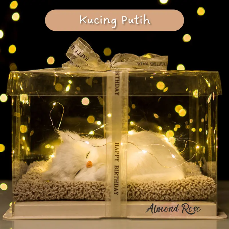 KUCING PUTIH - Boneka Bambu Arang Hadiah Boneka Tidur Hampers Hadiah Anniversarry Hadiah Pacar Set Hadiah Cewek Cowok Set Hadiah Cowok Cewek HADIAH KUCING HADIAH ANJING BONEKA LUCU GEMOY Bubble Dolls Paper 0