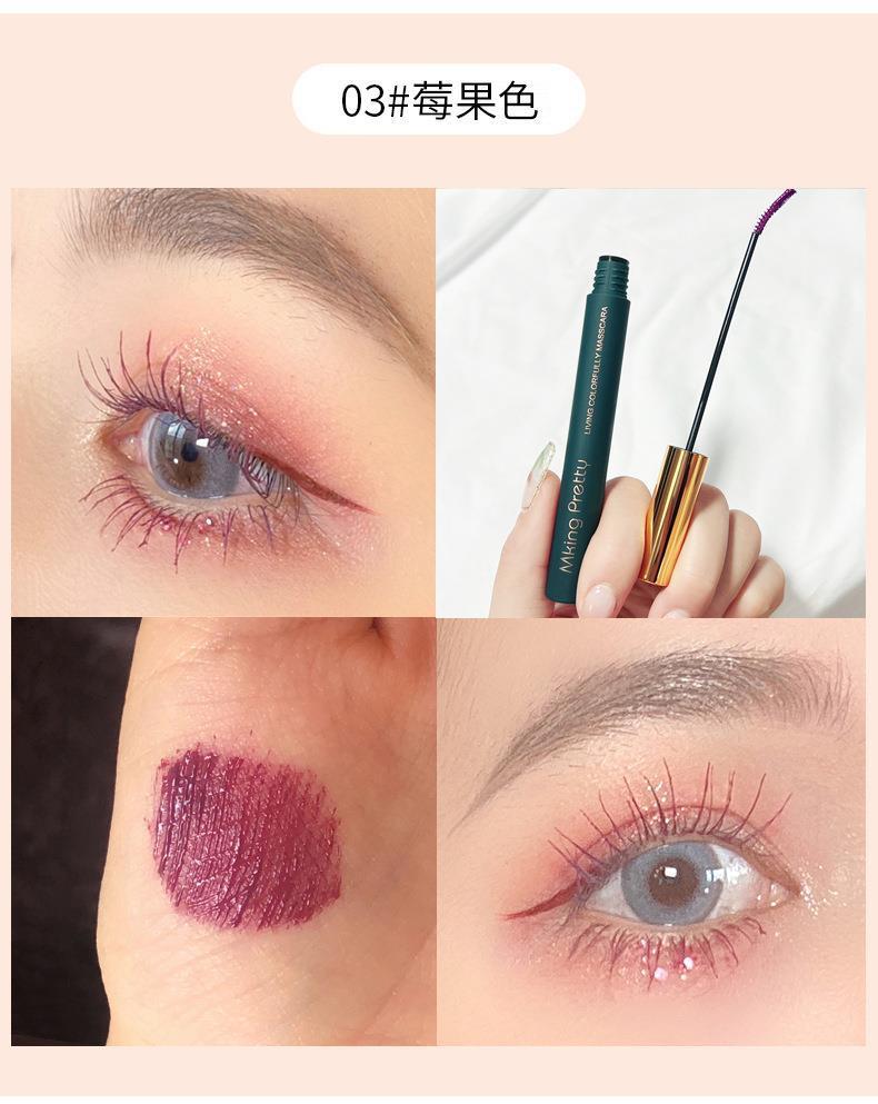 Product Introduction of Mascara Màu, Dành Cho Phụ Nữ, Uốn Cong Dài, Cực Dài, Chống Nhòe, Bền, Không Thấm Nước Và Chống Mồ Hôi, Đầu Cọ Mịn 11
