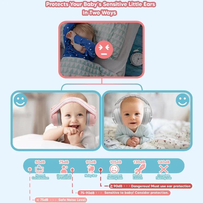 Product Introduction of Baby Earmuff Adjustable Noise Reduction Headphones 2-in-1 Convertible Ear Protection Outdoor Sleep Airplane Anti-noise Earmuffs 3