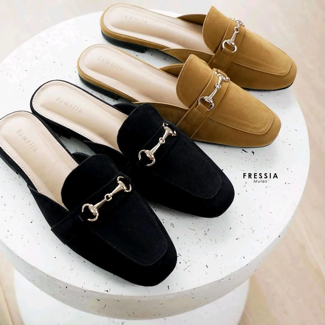 Damelia Fresia Mules Sandal Wanita Melstore Jkt Slip Resistant elegan