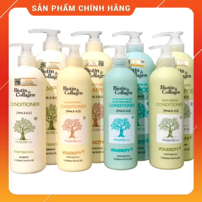DẦU GỘI XẢ BIOTIN COLLAGEN VOUDIOTY VISI CHÍNH HÃNG NEW (CHAI TO 1000ML) Nữ 3