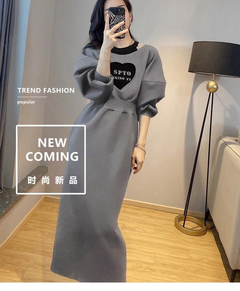 Product Introduction of Váy Len Corseted Màu Xám Độc Đáo Thiết Kế Đẹp, Dành Cho Nữ, Bộ Sưu Tập Xuân Và Mùa Thu, Hàng Mới Về 2024, Thêu Tình Yêu, Váy Giả Hai Mảnh, Xu Hướng Thời Trang, Đẹp, Trẻ Trung Dress Women Tre Màu Trắng 2