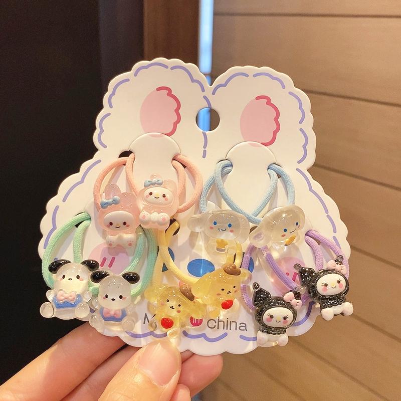 Product Introduction of Wholesale 10pcs/lot Cute Cartoon Kids Hair Ties Children's Elastic Bands Headwear Lovely Kids Ponytail Holders Children's Hair Accessories Headbands Cute Head Decorations 4
