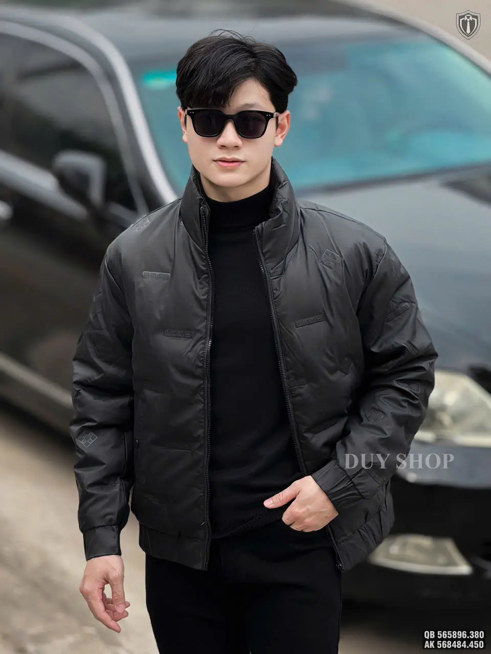 [DS4-K66] Áo Phao Lông Vũ Đen/Ghi DuyShop Nam- Menswear