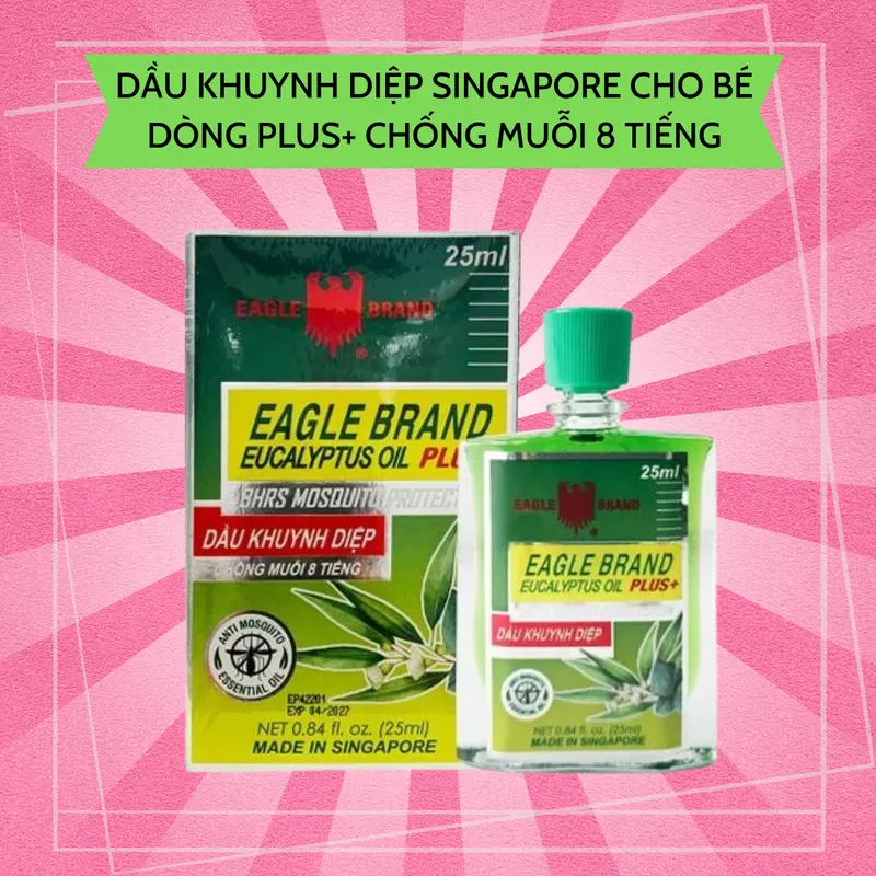 Dầu Khuynh Diệp Singapore cho bé  30ml/ 25ml dòng plus+ chống muỗi 8 tiếng cho bé 1