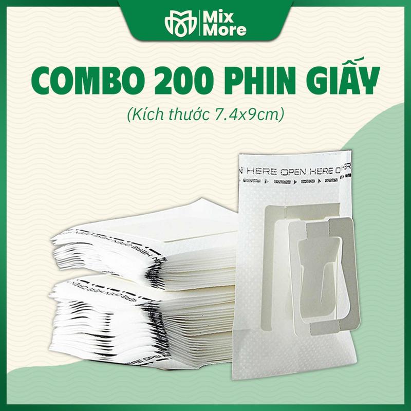 Combo 200 phin giấy pha cà phê, phin cafe dùng 1 lần tiện dụng, chiết xuất nhanh, túi lọc cà phê Mixmore