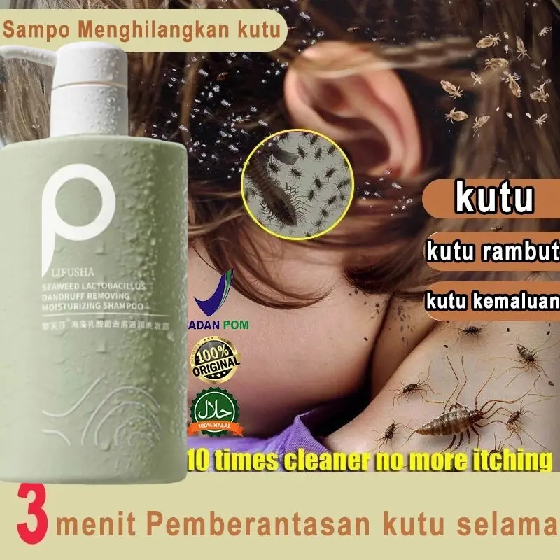 Original Sea Salt Sampo 500ML anti ketombe sampoo ketombe minyak kelapa asli sampo psoriasis sampo pengontrol minyak kulit kepala gatal 1