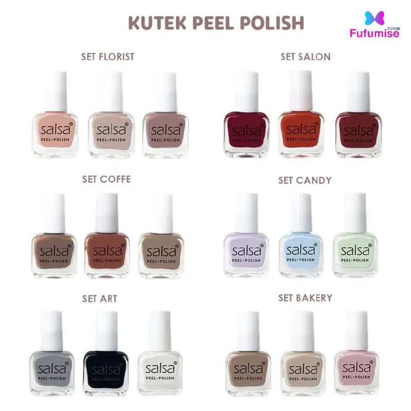 SALSA Nail Peel Polish Set Box | Kuteks Peel Off | Cat Kuku | FUFUMISE Art 5