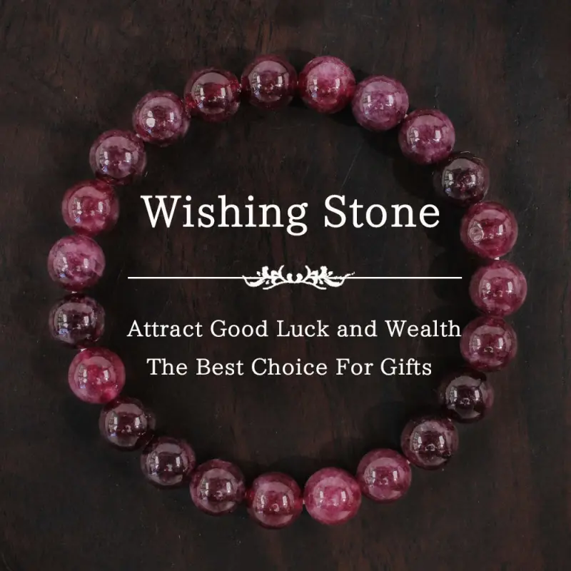 8mm Natural Garnet Stone Bracelet Female Temperament Round Beads Bracelet Jewelry Gift Wishing Stone Bracelet carnelian  garnet