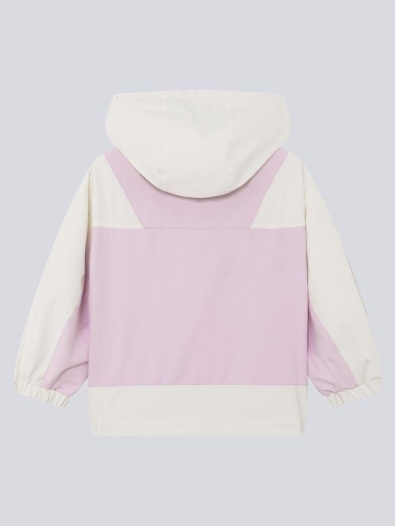 Product Introduction of Girl's Colorblock Zip Up Hooded Jacket, Casual Long Sleeve Pocket Zipper Outerwear for Fall & Winter, Kids Clothes for Daily Wear 7