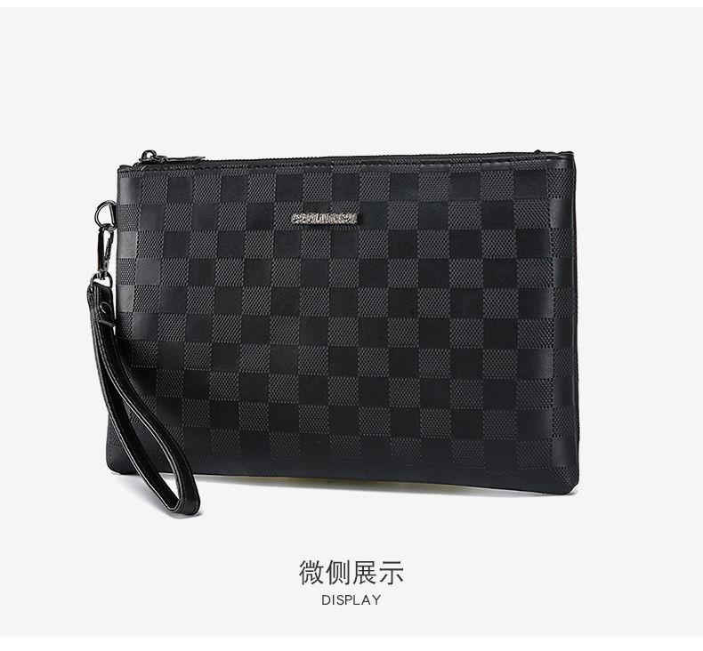 Product Introduction of New Men's Clutch Bag High-end Business Gift Handbag Large Capacity Phone Bag Fashion Clip Bag Soft Leather Envelope Bag 6