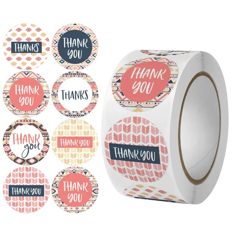 Stiker Label Thank You / Stiker Roll (500 Pcs) / Stiker Kartun - GG0251 5