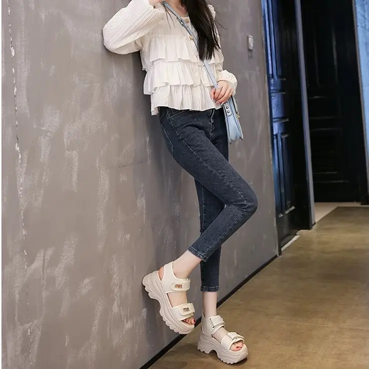 Sandal nữ đế cao 7cm quai chất liệu da mềm đẹp, Hottrend Mimi. 4