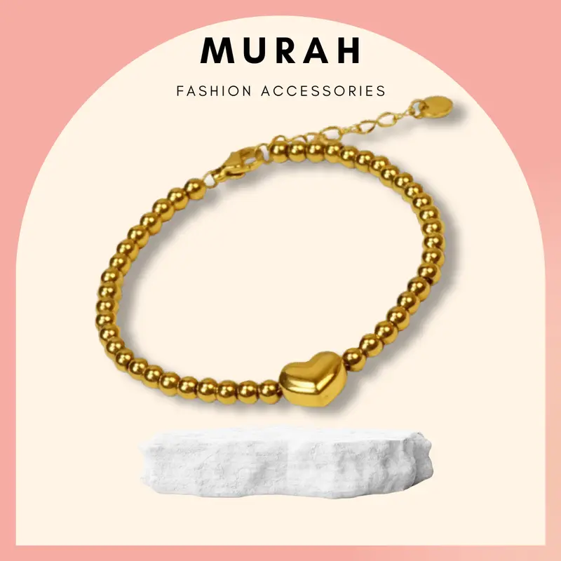 GT144 Titanium Bangle Gelang Rantai Tangan Gift Wedding Jewellery