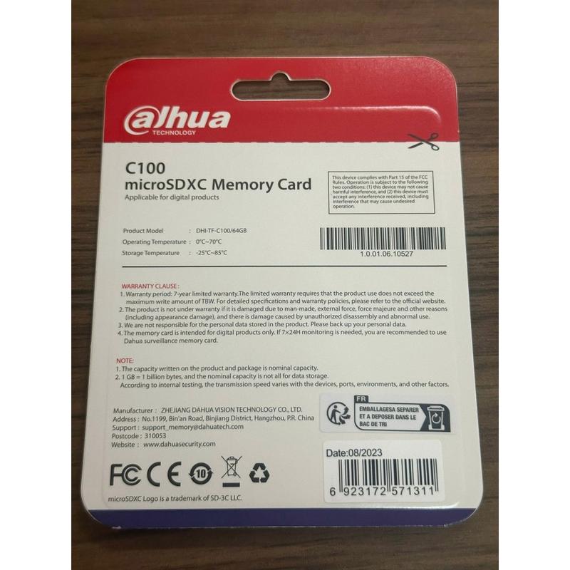 Thẻ nhớ Dahua 32 - 64  - 128 GB Class 10 tốc độ 95MB/s bảo hành 2 năm 6