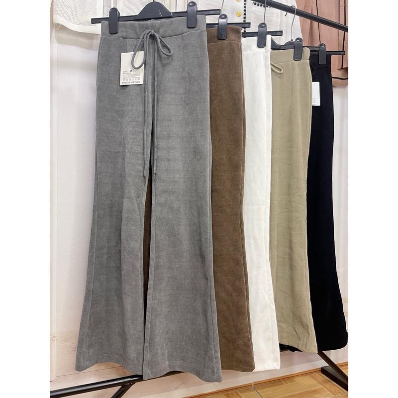 (Dài 99cm)Quần Nhung Ống Loe Nữ  Co Giãn Chất Nhung Tăm Hàn Mềm Nhẹ Ong Voi Pants Women 6