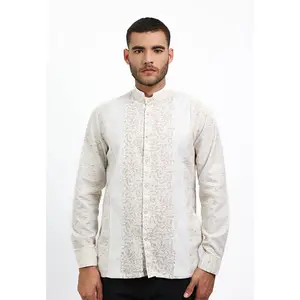 MOC Kemeja Koko Lengan Panjang Pria Rifqi - White