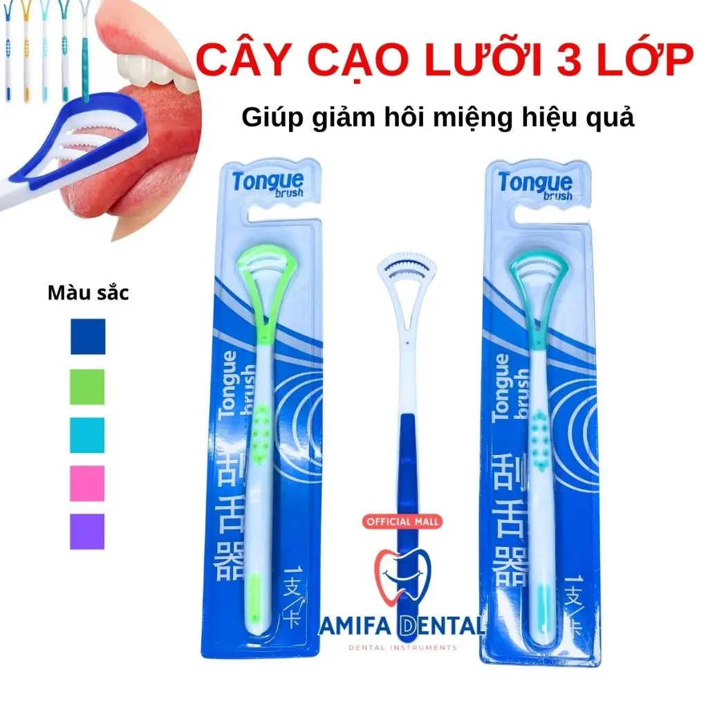 Cạo Lưỡi 3 Lớp Giảm Hôi Miệng Bằng Silicon, Dụng Cụ Cạo Lưỡi, Dụng Cụ Làm Sạch Lưỡi