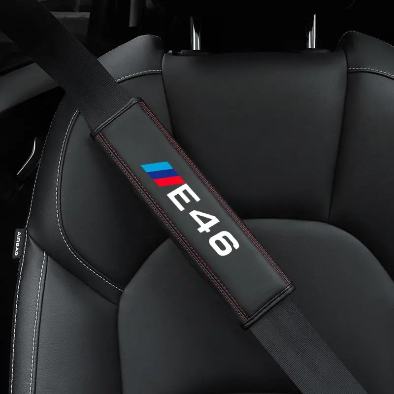 PU Leather Car Shoulder Strap Cover, Car Interior Anti-slip Mat, Universal Car Interior Accessories for BMW E46 E90 E39 E60 E36 E30 E61 E91 E92 E87