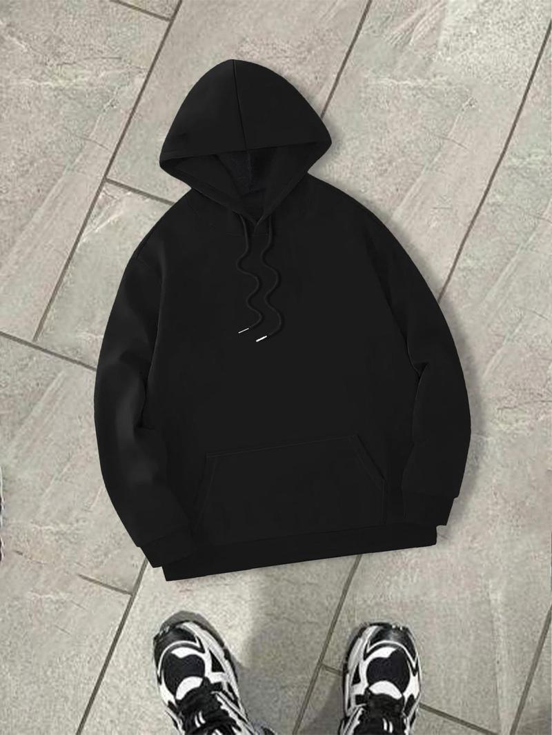Product Introduction of Men's Skeleton & Letter Print Drop Shoulder Hoodie, Fashion Casual Regular Fit Drawstring Pocket Hooded Sweatshirt for Daily Holiday Outdoor Wear, Men Clothes for Fall & Winter 2