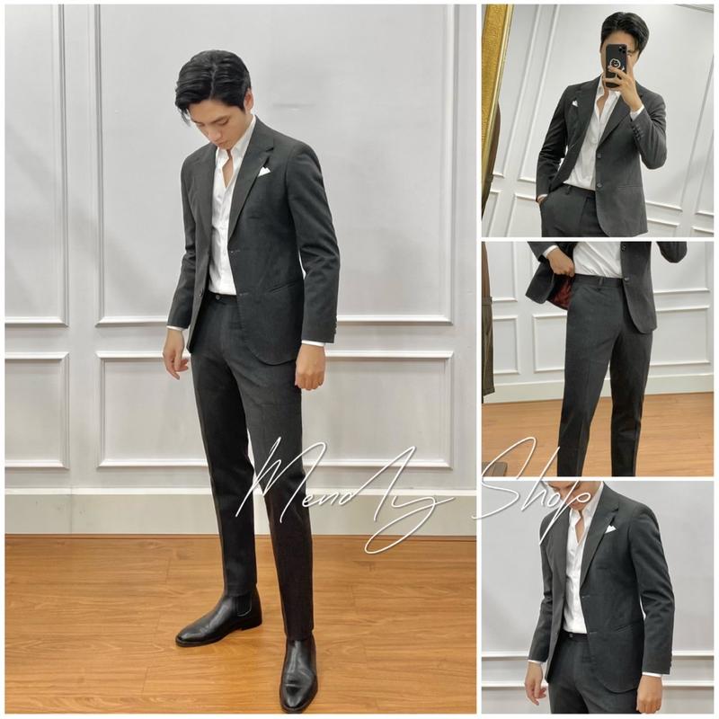    Cả Bộ   bộ suit nam bộ vest chất liệu cashmere cao cấp lót gấm 