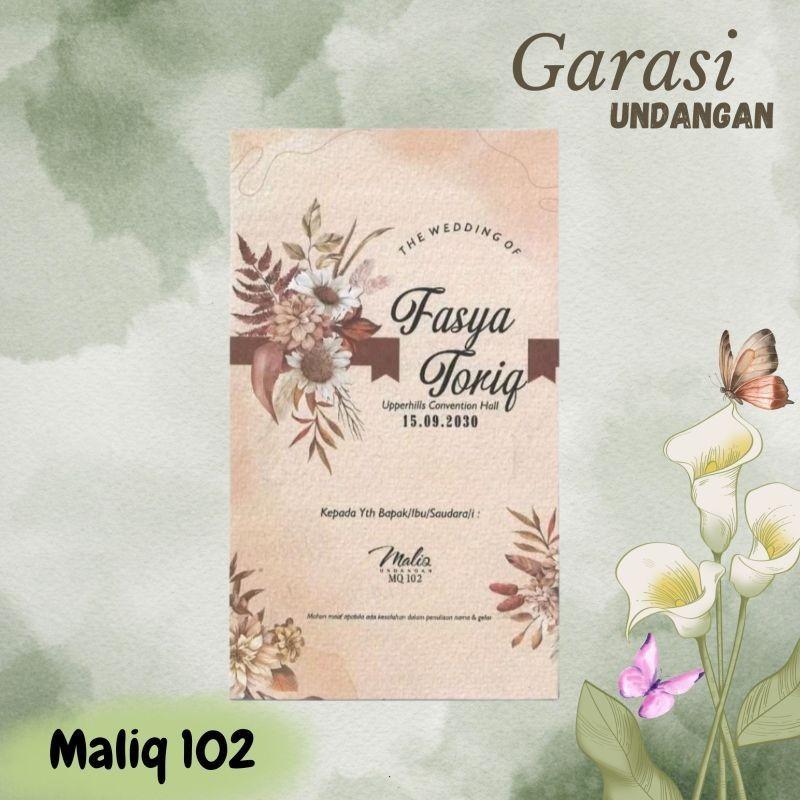 Undangan Pernikahan MALIQ 102 Elegan Modern Paket Lengkap 100 PCS Gratis Label & Plastik - JanjiKita | Default