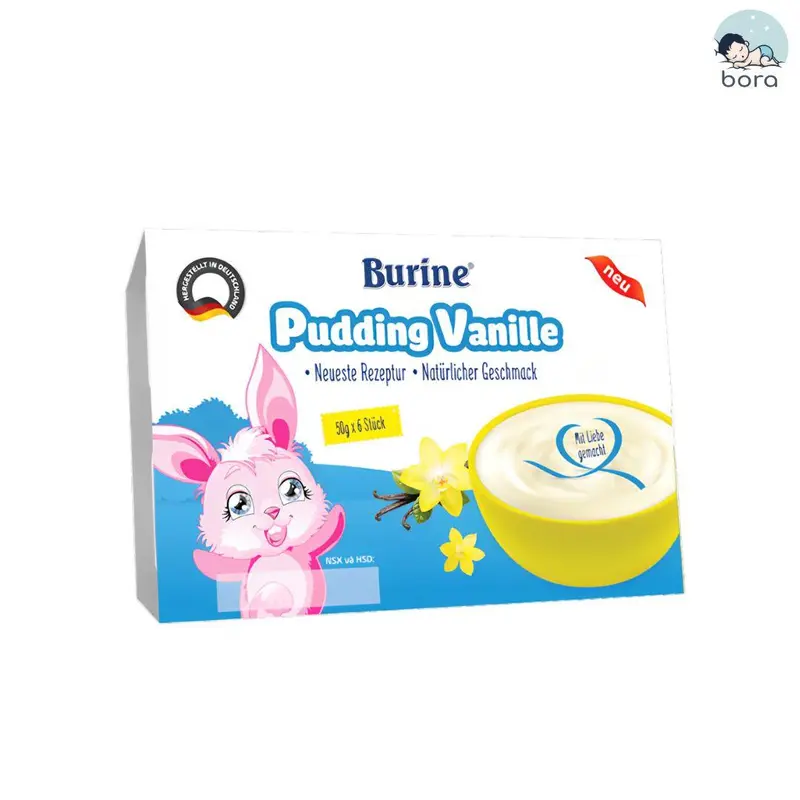Pudding ăn dặm cho bé từ 6 tháng Burine giàu dinh dưỡng 8