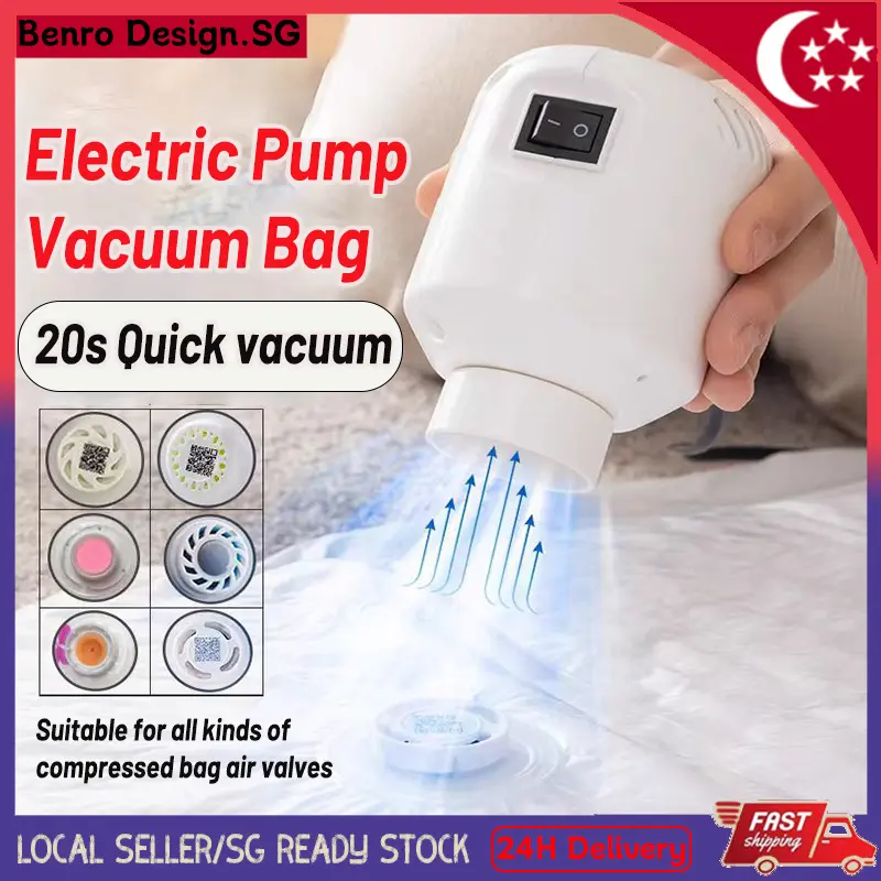 [In Stock]Portable Electric Pump Electronic Vacuum Pump Vacuum Storage Bag Compression Bag Travel Storage Bag Organiser lightweight transparent