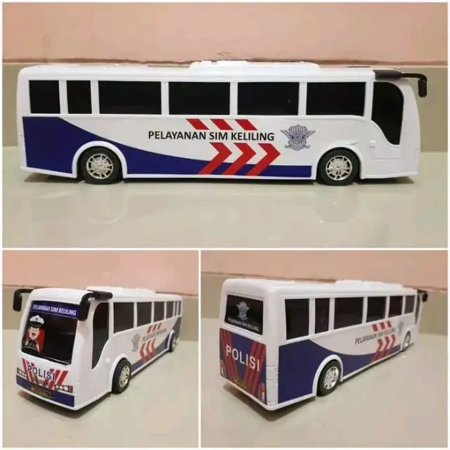 Mainan Mobil Bus Polisi - Mainan Mobil Bus Dorong Anak