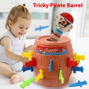 Novelty Internet Celebrity Toy Pirate Jumping Barrel Insert Sword Prank Game Stress Relief Parent-Child Friend Interaction Toy