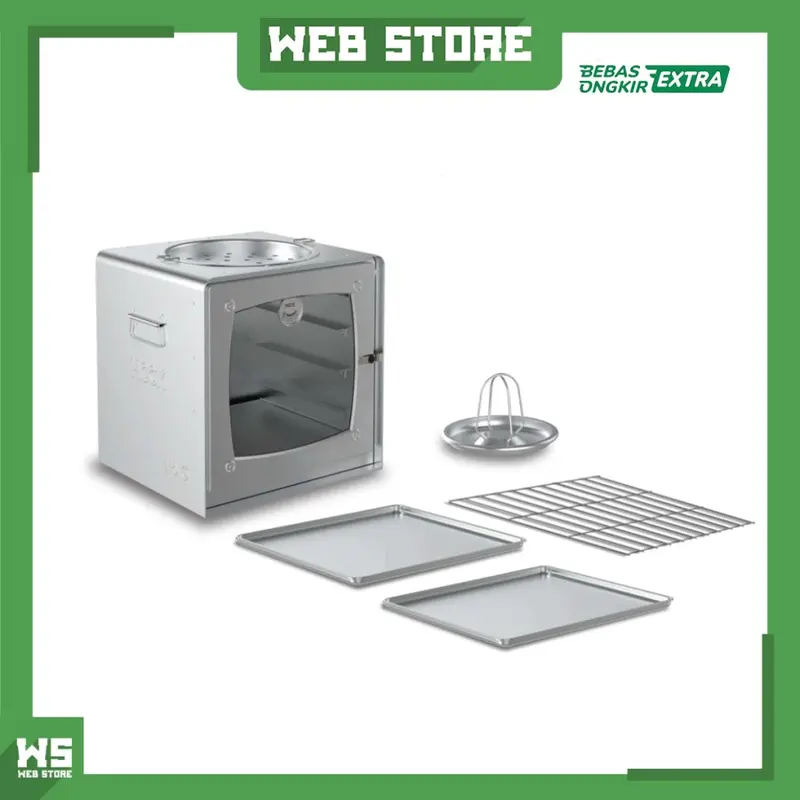 HOCK Oven Kompor Gas Tangkring Alumunium No 3 Panggangan Roti Kue Bolu Baking Pizza 3 Susun 3