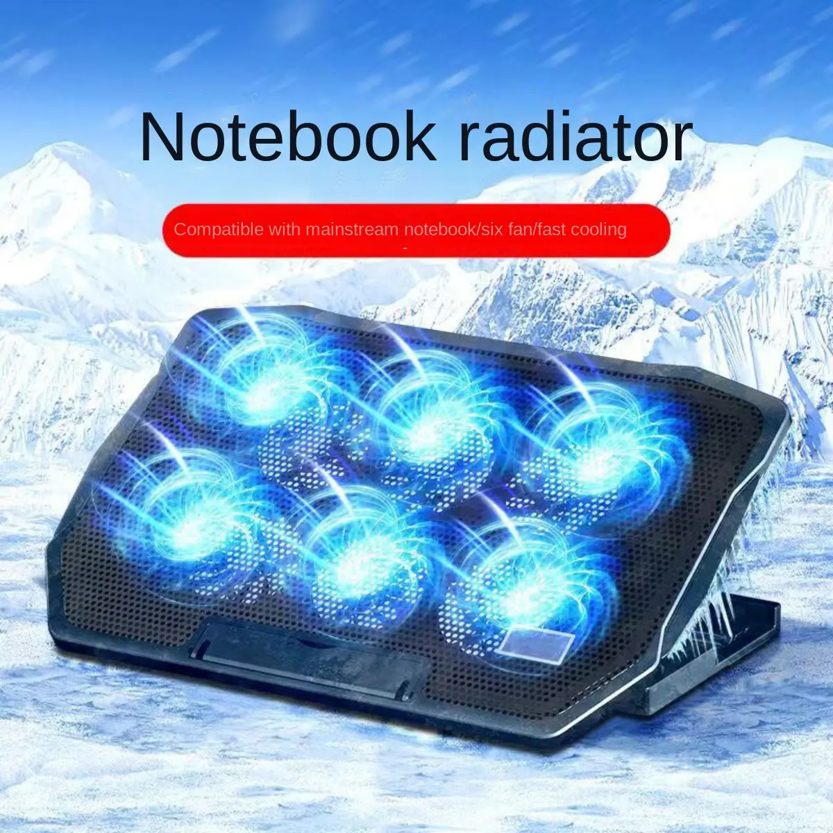 Laptop Cooler Stand Base, Silent Office and Drama Watching Cooling Pad with Adjustable and Foldable Portable Support
