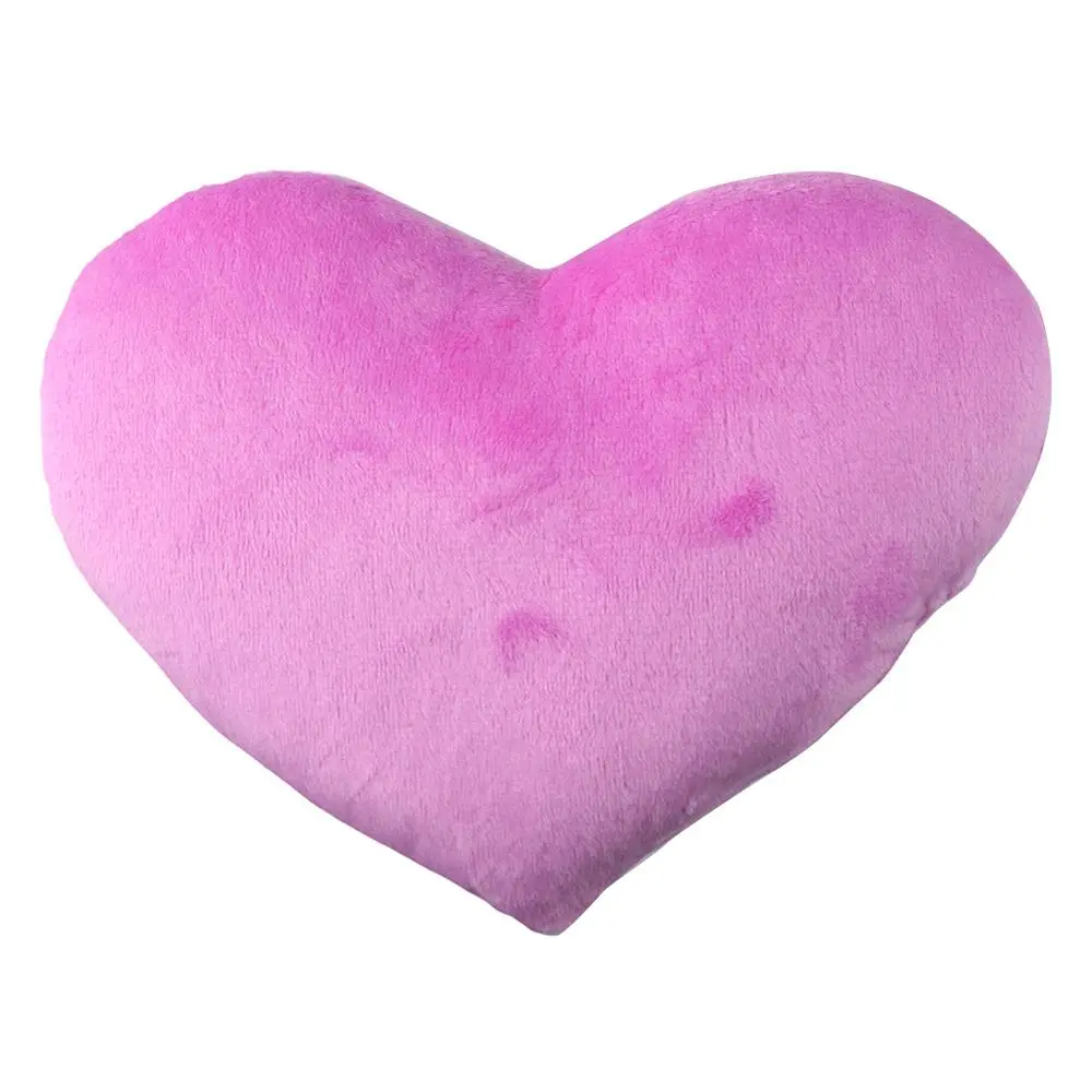 Pink Color for  Birthday Home Decorative Heart Plush Pillow Soft Pillow Heart Shape Stuffed Pillow