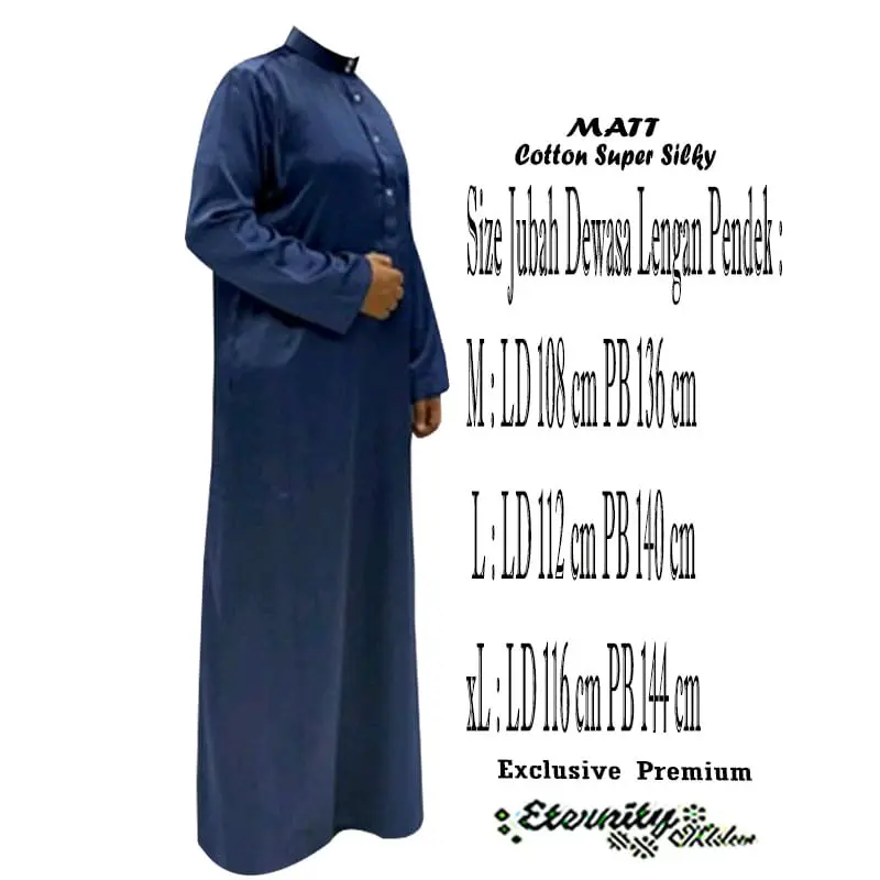 Jubah Gamis Pria Dewasa Terbaru Lengan Panjang Bahan Katun Premium 1