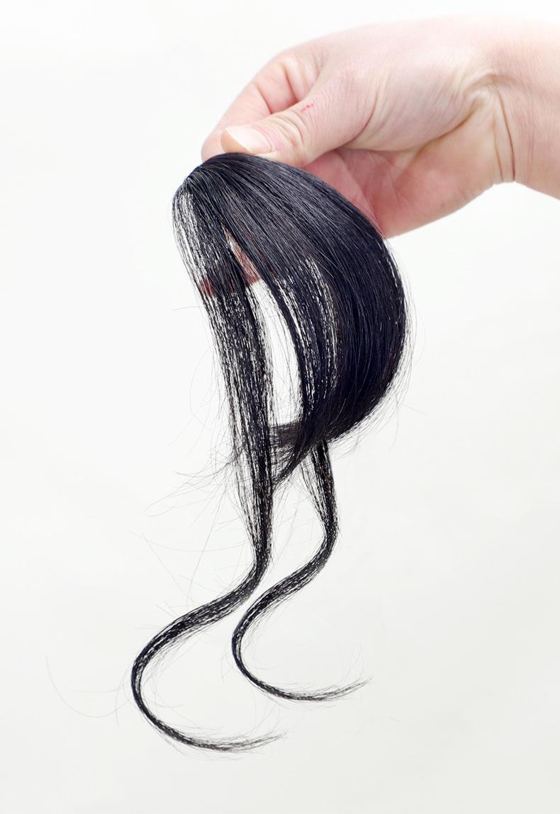 Product Introduction of Bangs Air Bangs Wig/Female Real Hair Wig Set/Natural Forehead Fake Bangs Head/Increase Hair Amount/Top Modified Face Shape Wig Set 12