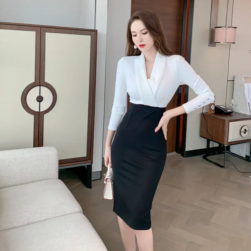 Váy Đi Lại Thanh Lịch, Phong Cách Mới Mùa Thu, Dành Cho Phụ Nữ, Phong Cách Trẻ Trung Và Trưởng Thành, Quần Áo Phong Cách Nữ Thần, Váy, 4406 Women Dress Tre