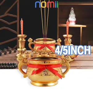 Hiolo Tempat Hio Kuningan / Hio Dupa Kuningan / Hiolo Polos Kuningan 4/5inch