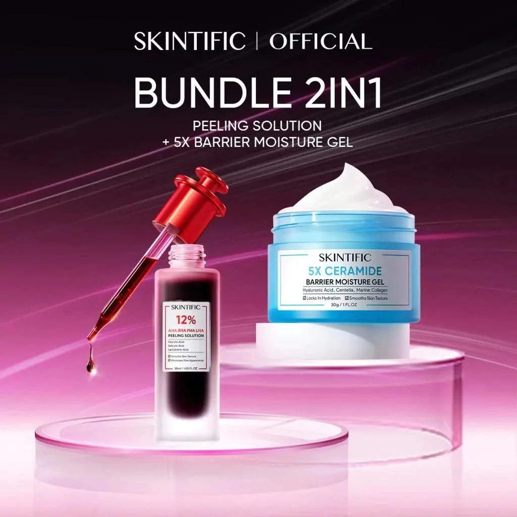 【New】SKINTIFIC 12% AHA BHA PHA LHA Peeling Solution Serum 30ml Whitening Brightening for Dark Spot Acne-pron Valentine Gift