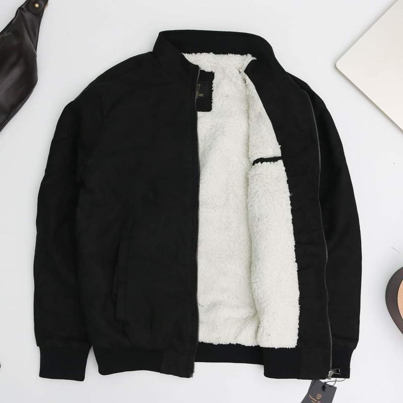 Áo khoác nam Da Lộn form rộng lót lông mùa đông 4 màu cực chất Menswear Tay Dài Jacket
