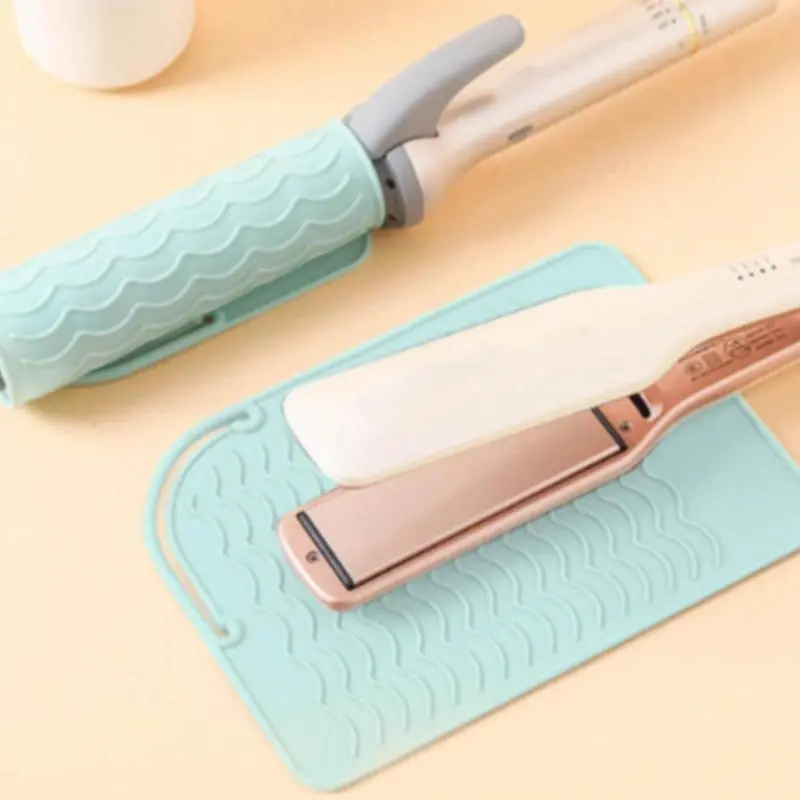 Portable Heatless Hair Straightening Iron Mat, Silicone Heat Resistant Hair Straightener Pad, Hair Styling Tool Accessories for Home & Travel 5