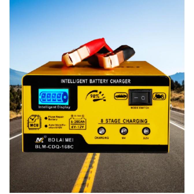 Sạc ắc quy 12v6A/24v3A đến 200ah, sạc bình ắc quy cho ô tô, xe máy thông minh tự ngắt khi đầy-Bolaimei 2021 Dụng cụ gia đình đa chức năng nghn212114 5