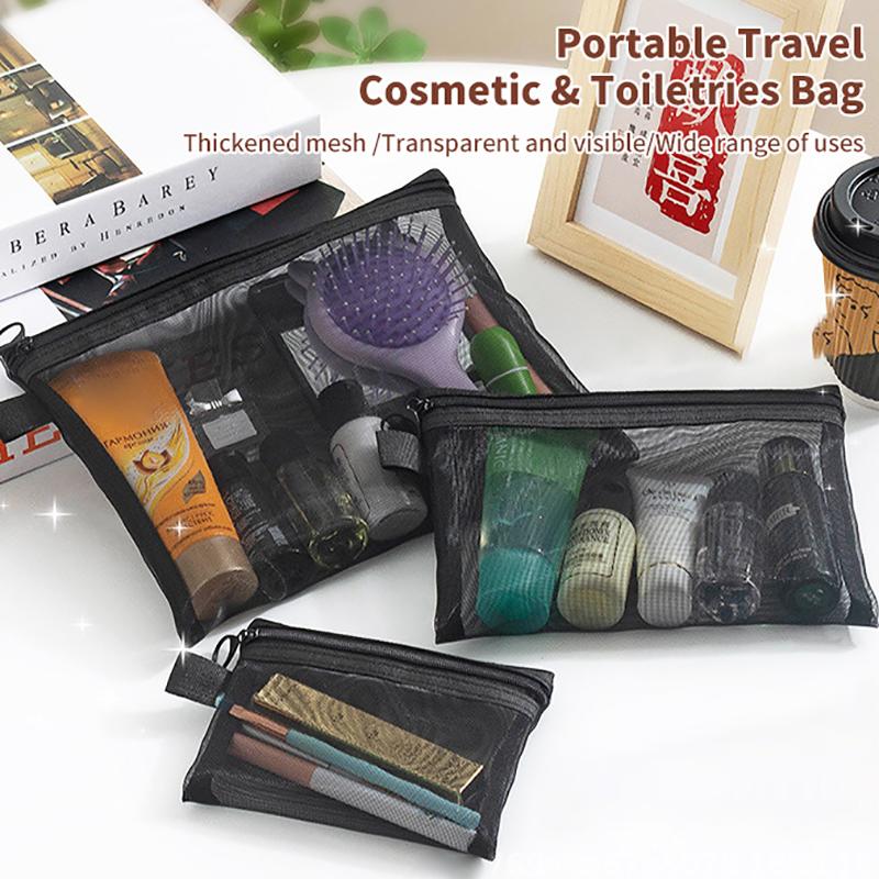 Nylon Mesh File Bag A4 A5 A6 Transparent Zipper Test Paper Information ...