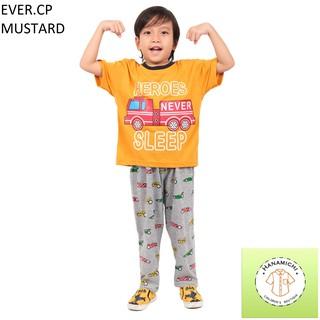 Kiminori EVER.CP Setelan Baju Tidur Anak Lengan Pendek Celana panjang Fashion 2